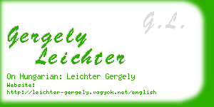 gergely leichter business card